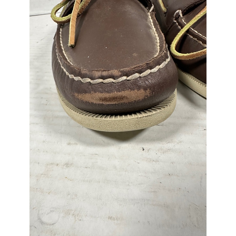 Sperry Top-Sider Mens 14M Brown Leather Authentic Original Boat Shoes 0195115 - Picture 6 of 16